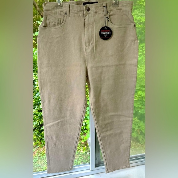 NWT Gloria Vanderbilt 18 short khaki High Rise denim w/stretch & super tailored - Picture 1 of 8
